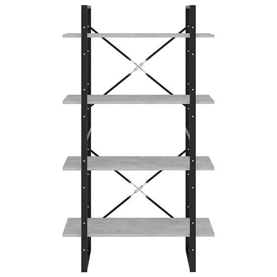 Feryal Wooden 4-Tier Bookshelf In Concrete Effect