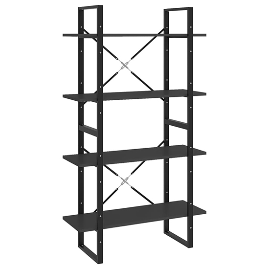 Feryal Wooden 4-Tier Bookshelf In Grey