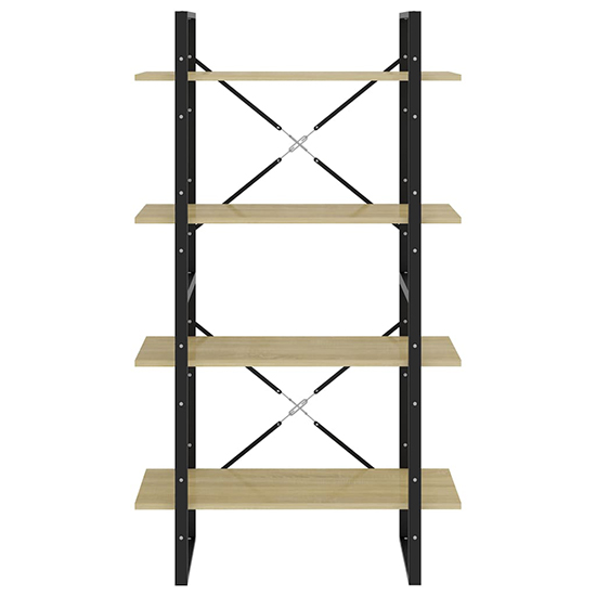 Feryal Wooden 4-Tier Bookshelf In Sonoma Oak