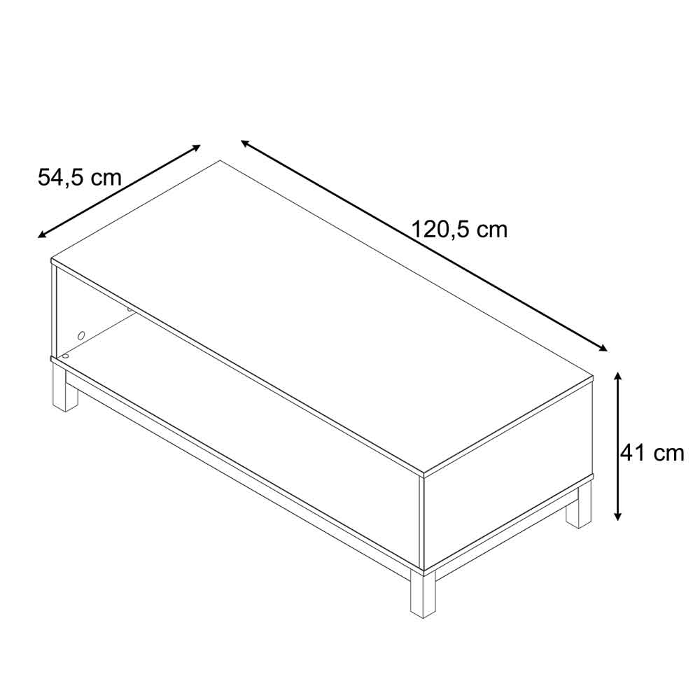 Fesira Wooden Coffee Table in Cashmere and Artisan Oak