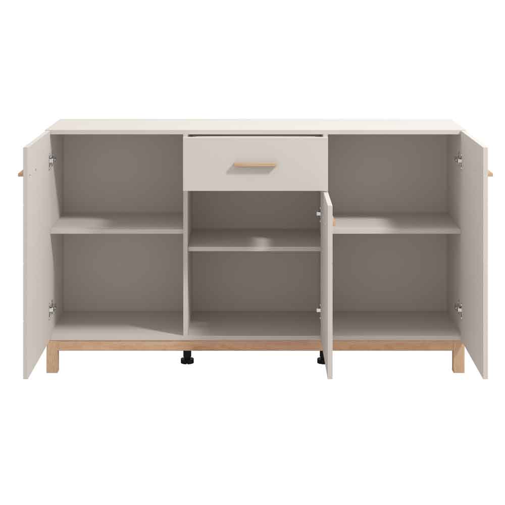 Fesira Wooden Sideboard with 3 Doors in Cashmere