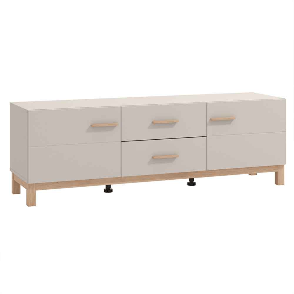 Fesira Wooden TV Stand with 2 Doors in Cashmere