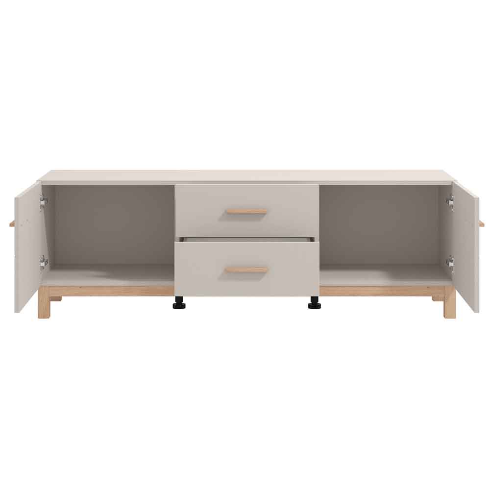 Fesira Wooden TV Stand with 2 Doors in Cashmere