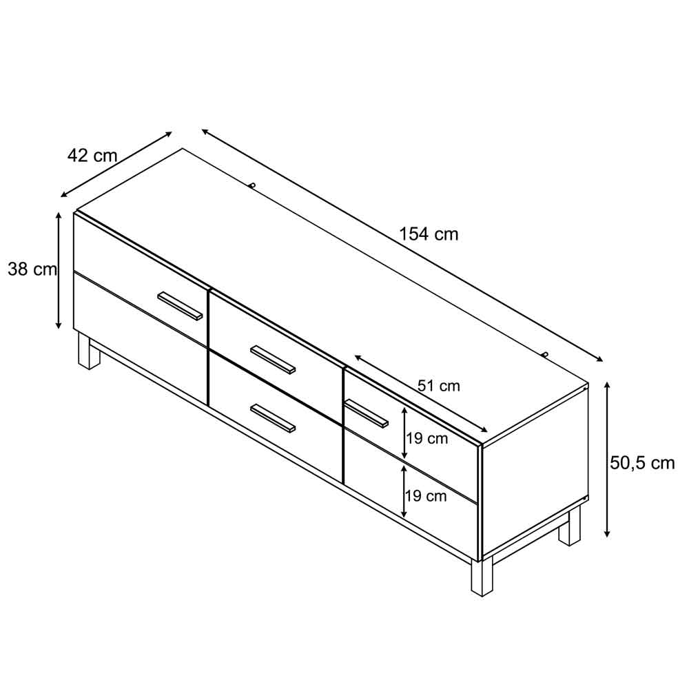 Fesira Wooden TV Stand with 2 Doors in Cashmere