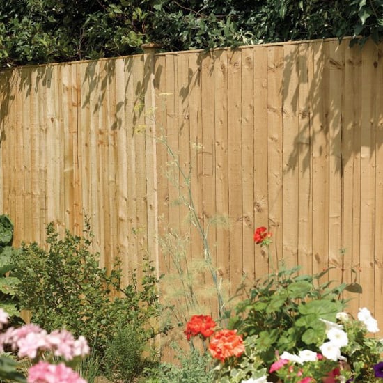 Photo of Fico set of 3 pressure treated 6x3 board fence panel in natural