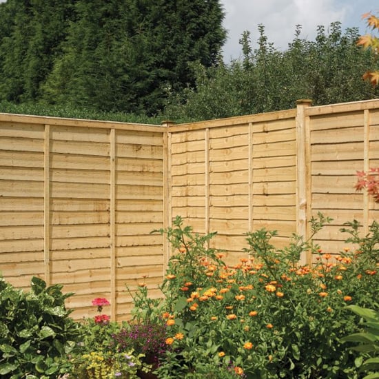 Product photograph of Fico Set Of 3 Pressure Treated 6x6 Lap Fence Panel In Natural from Furniture in Fashion