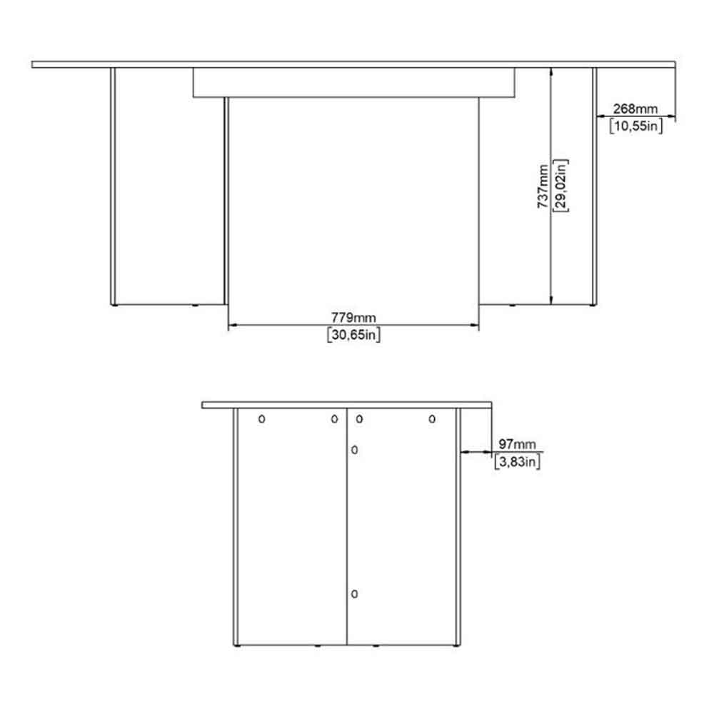Fielding Ractangular Wooden Dining Table in Cashmere