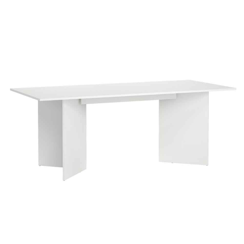 Fielding Ractangular Wooden Dining Table in White