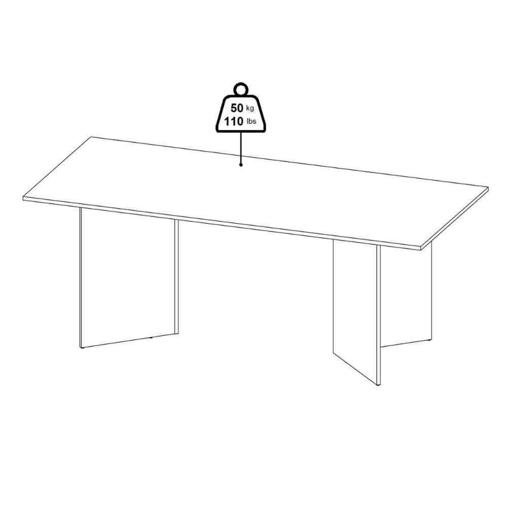 Fielding Ractangular Wooden Dining Table in White