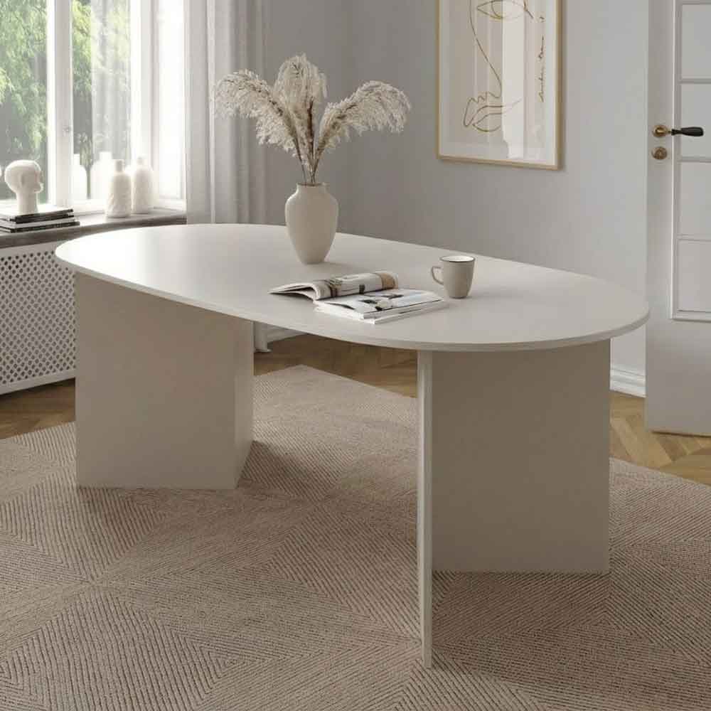 Fielding Soft Edge Wooden Dining Table in Cashmere