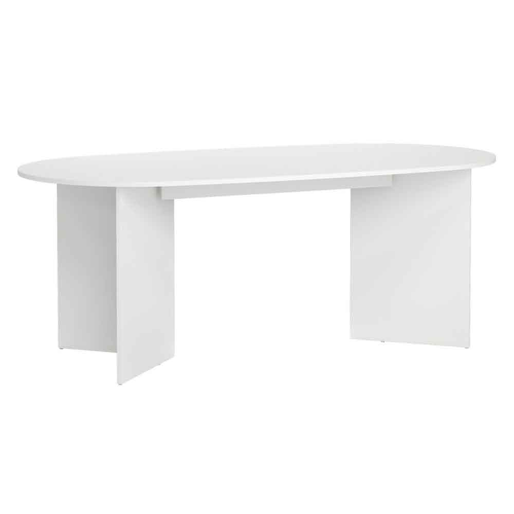 Fielding Soft Edge Wooden Dining Table in White