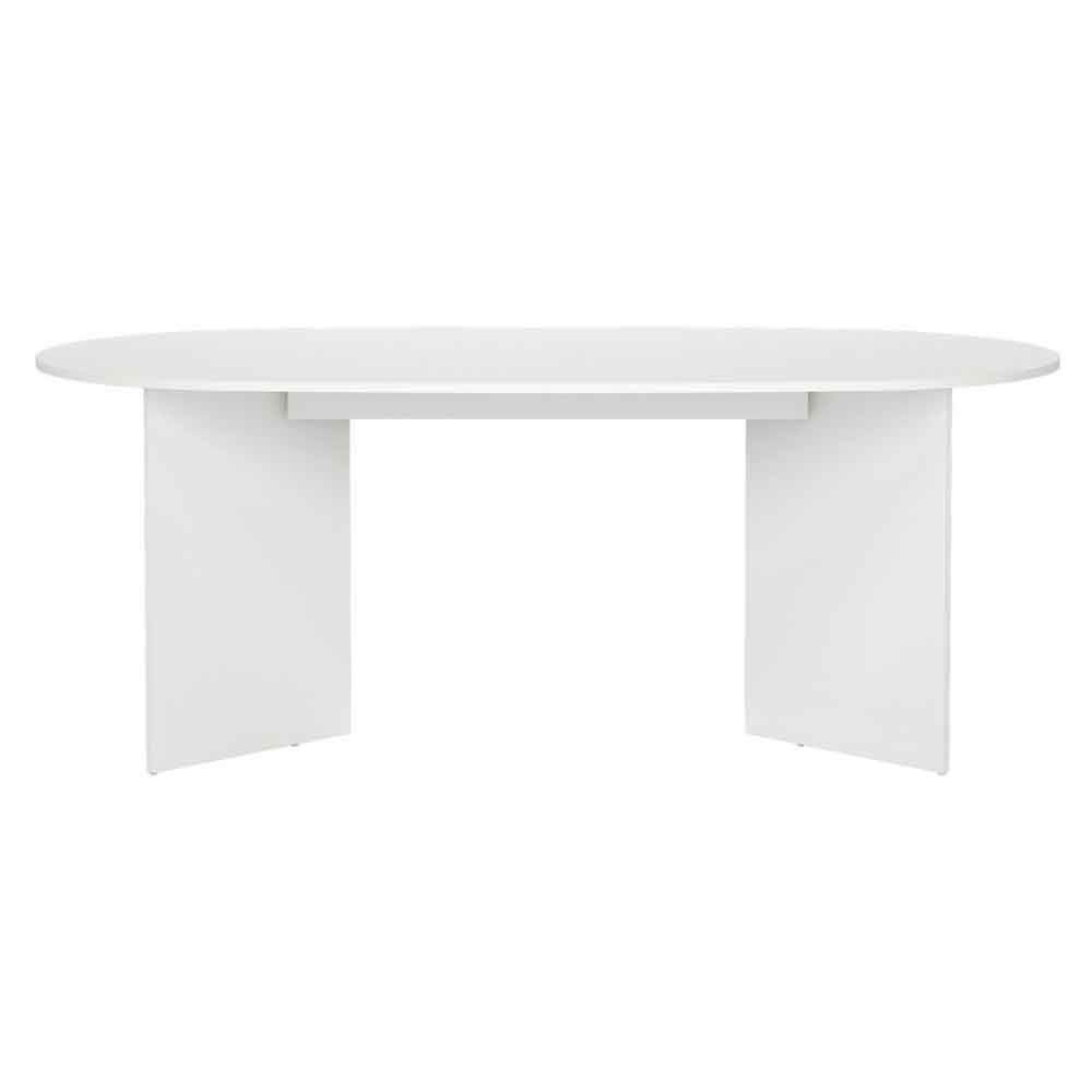 Fielding Soft Edge Wooden Dining Table in White
