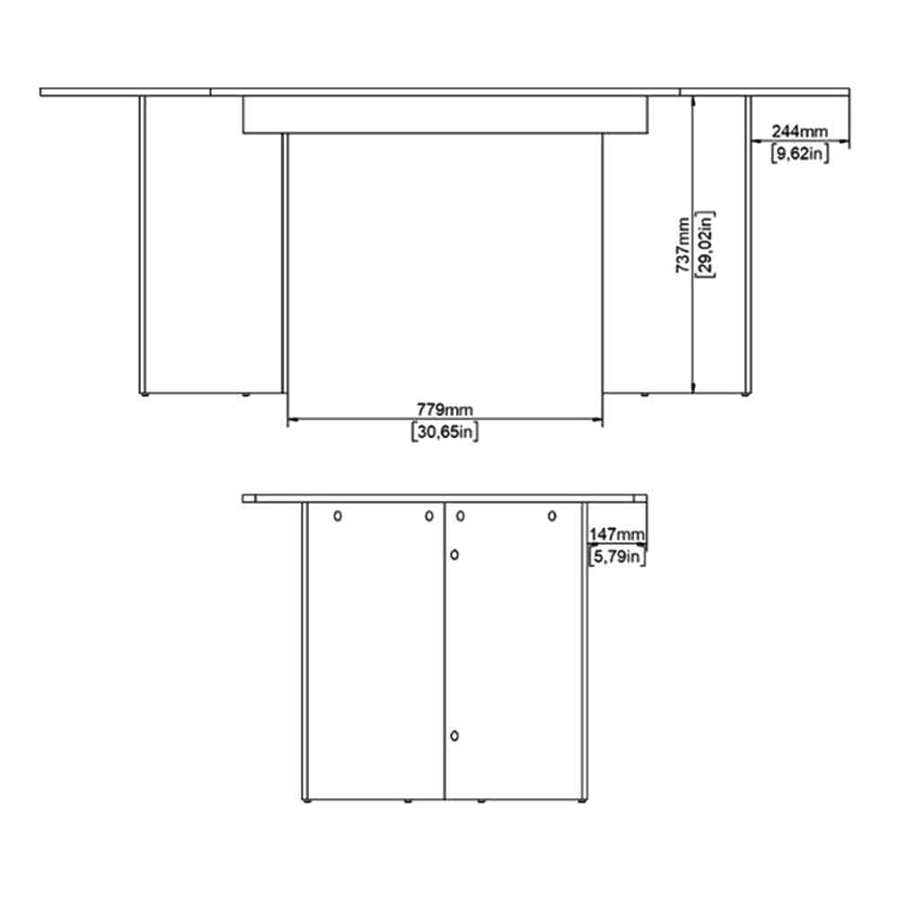 Fielding Soft Edge Wooden Dining Table in White