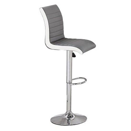 Fiesta Concrete Effect Bar Table With 2 Ritz Grey White Stools