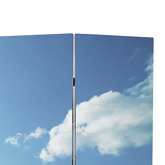 Fifer Folding Fir Wood 120cm X 170cm Room Divider In Beach