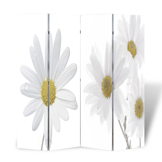 Fifer Folding Fir Wood 160cm X 170cm Room Divider In Flower