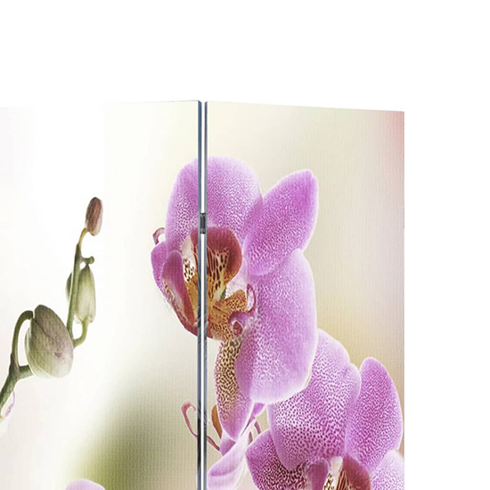 Fifer Folding Fir Wood 217cm X 170cm Room Divider In Flower