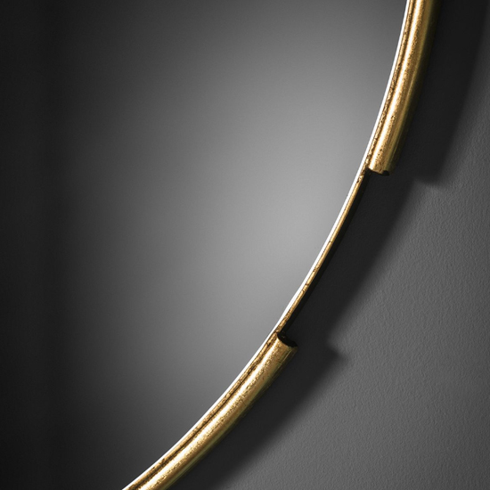 Filer Round Bevelled Wall Mirror In Gold