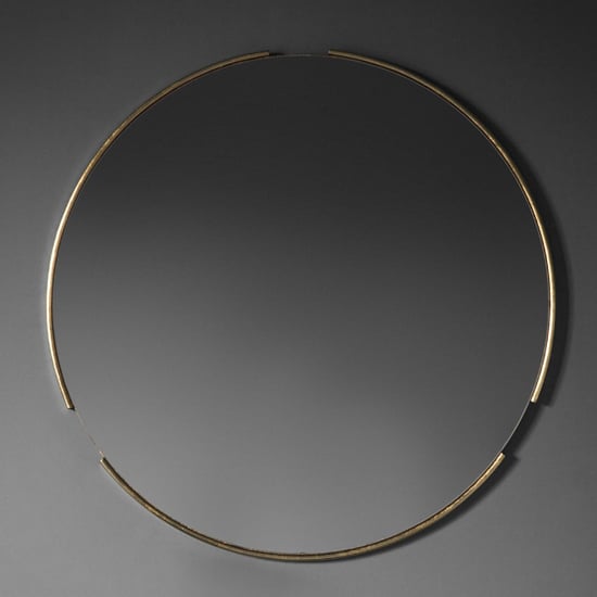 Product photograph of Filer Round Bevelled Wall Mirror In Gold from Furniture in Fashion