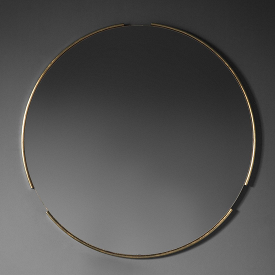 Read more about Filer round bevelled wall mirror in gold