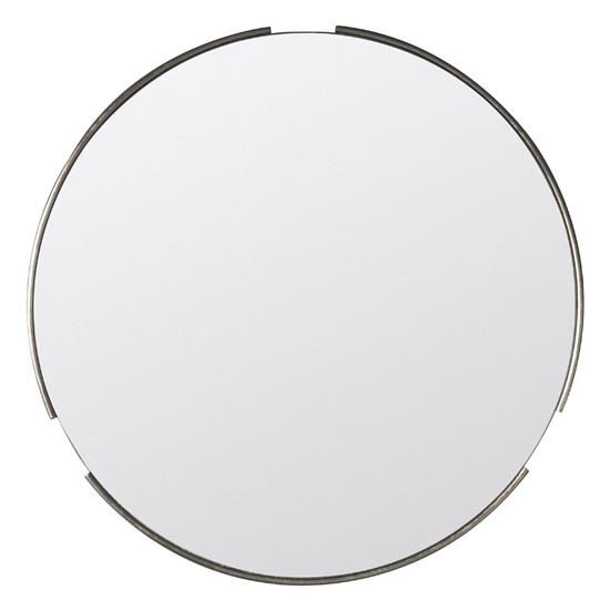 Filer Round Bevelled Wall Mirror In Silver Furniture in Fashion