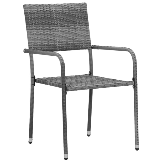 Filey Poly Rattan 5 Piece Outdoor Dining Set In Grey