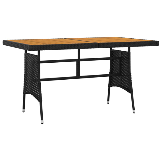 Filey Poly Rattan 7 Piece Outdoor Dining Set In Black