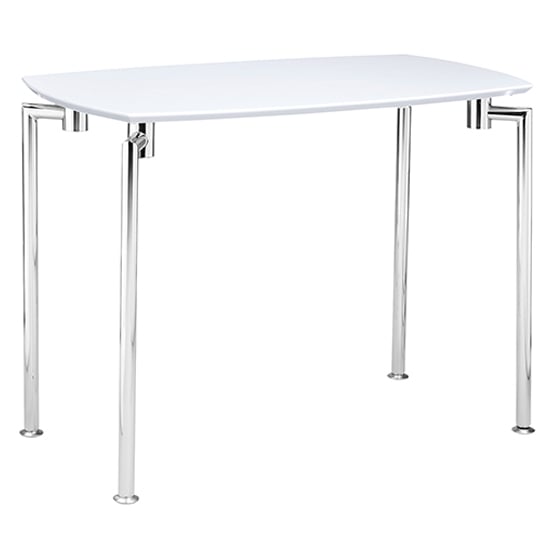 Product photograph of Filia High Gloss Console Table In White from Furniture in Fashion