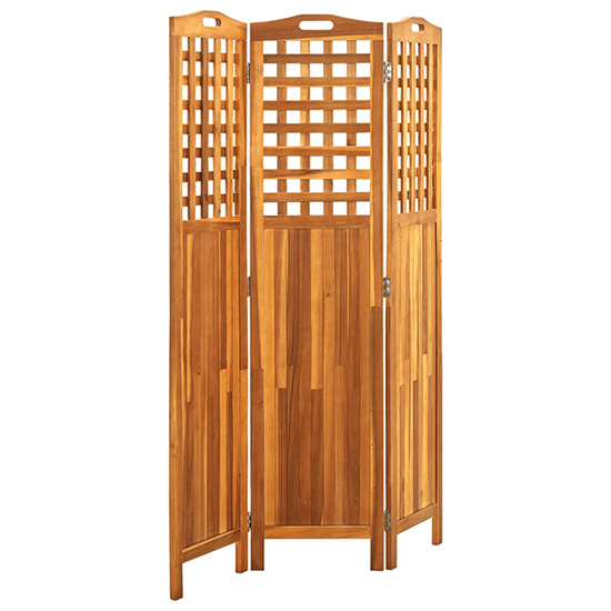 Filiz 3 Panels 121cm x 2cm x 170cm Room Divider In Acacia Wood_3