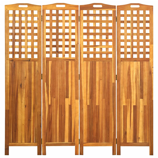 Filiz 4 Panels 161cm x 2cm x 170cm Room Divider In Acacia Wood_2