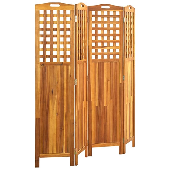 Filiz 4 Panels 161cm x 2cm x 170cm Room Divider In Acacia Wood_3