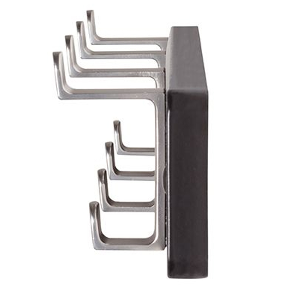 Fillmore Metal Wall Hung Coat Rack With 4 Hook In Black