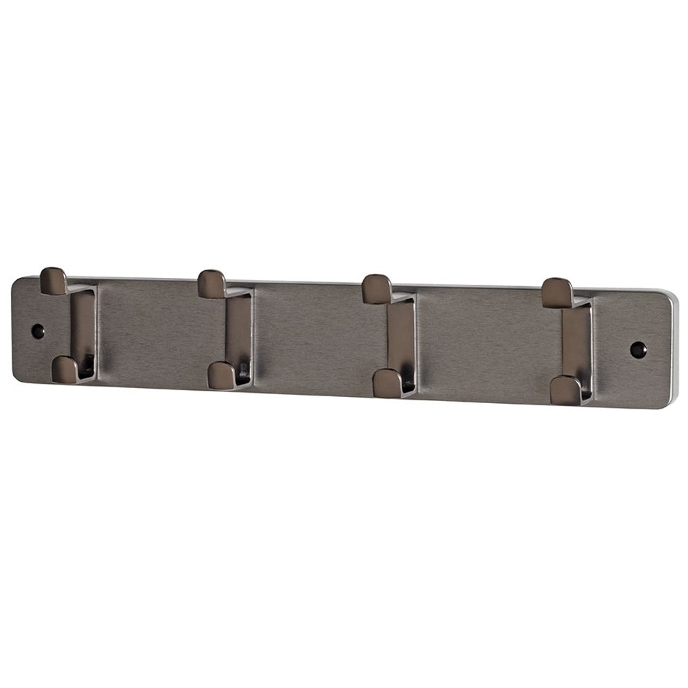 Fillmore Metal Wall Hung Coat Rack With 4 Hook In Gunmetal