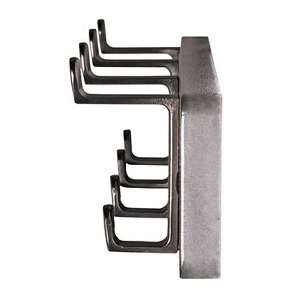 Fillmore Metal Wall Hung Coat Rack With 4 Hook In Gunmetal