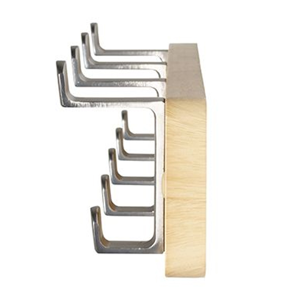 Fillmore Metal Wall Hung Coat Rack With 4 Hook In Oak