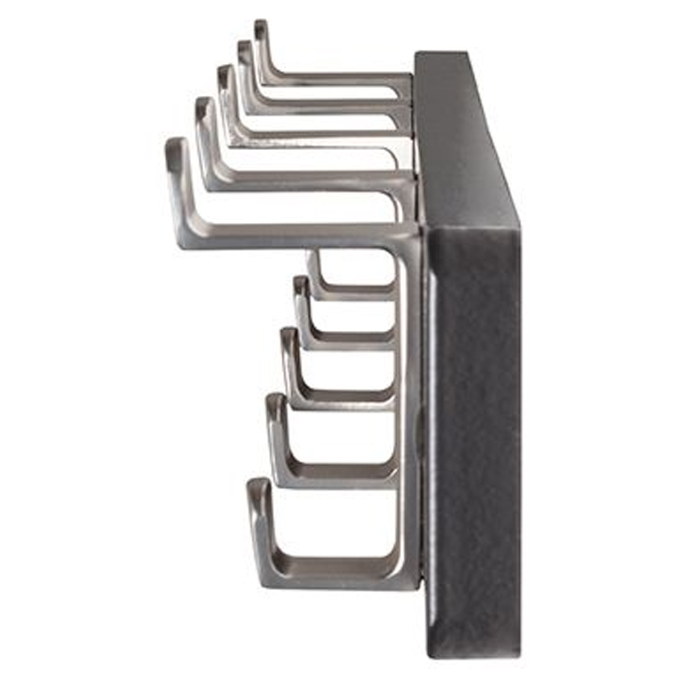 Fillmore Metal Wall Hung Coat Rack With 5 Hook In Black
