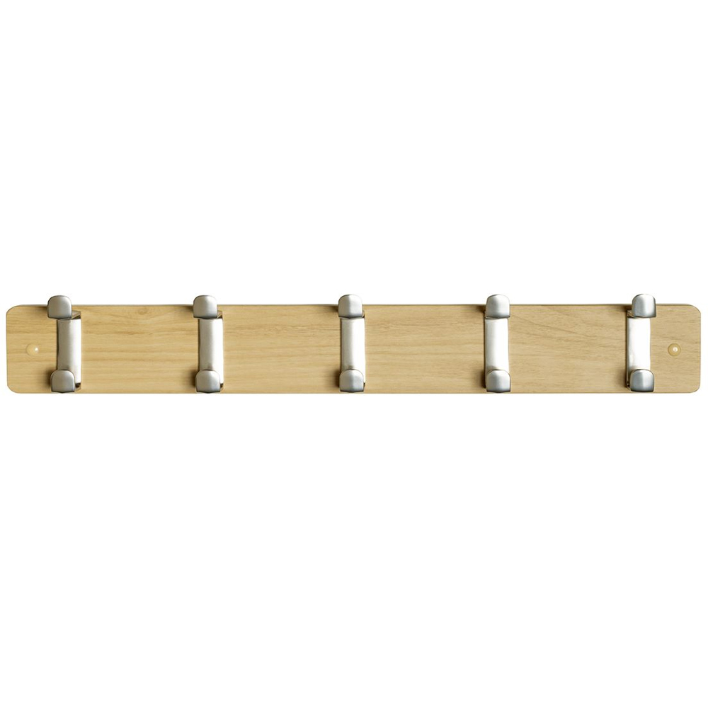 Fillmore Metal Wall Hung Coat Rack With 5 Hook In Oak