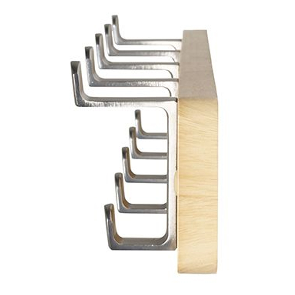 Fillmore Metal Wall Hung Coat Rack With 5 Hook In Oak