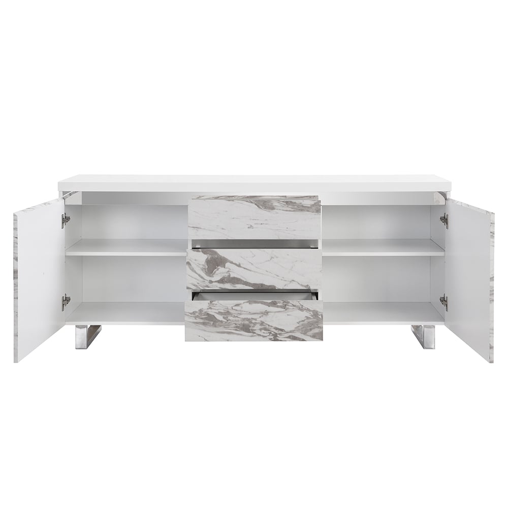 Filo Sydney Large Sideboard With 2 Door 3 Drawer In White