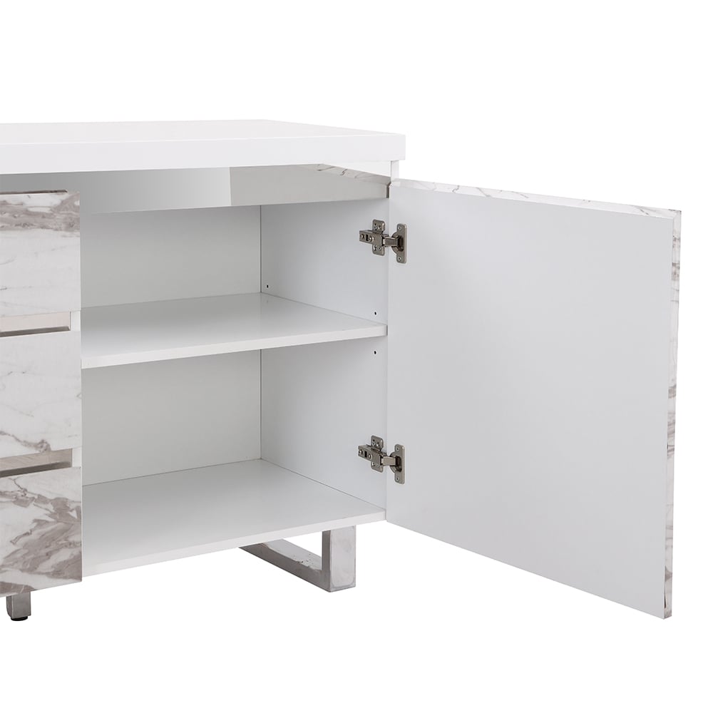 Filo Sydney Large Sideboard With 2 Door 3 Drawer In White