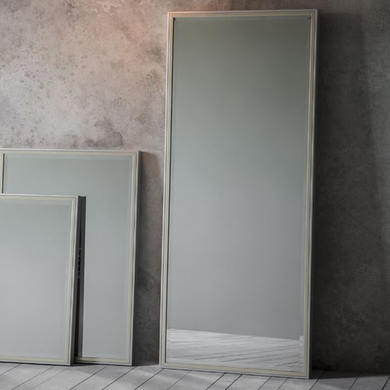 Findlay Bevelled Leaner Floor Mirror In Champagne Gold Furniture in