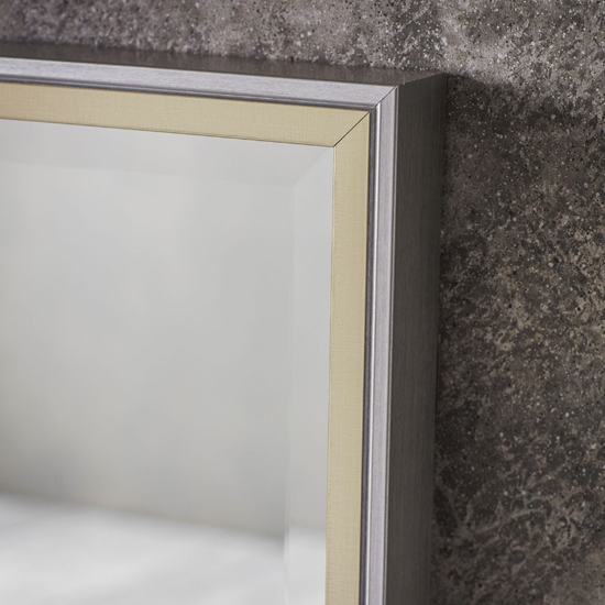 Findlay Bevelled Leaner Floor Mirror In Champagne Gold