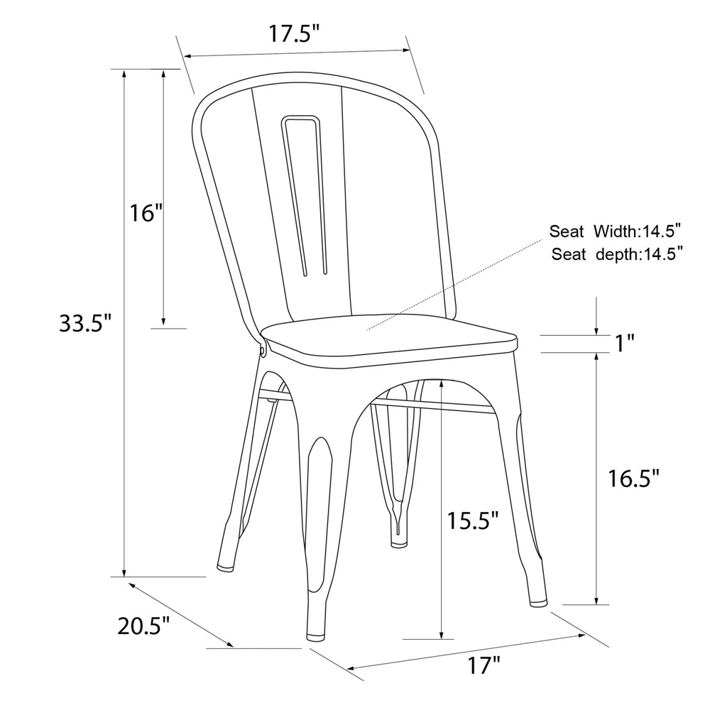 Findlay Black Wooden Dining Chairs With Metal Frame In Pair