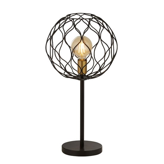 Read more about Finesse table lamp in black with gold lamp holder