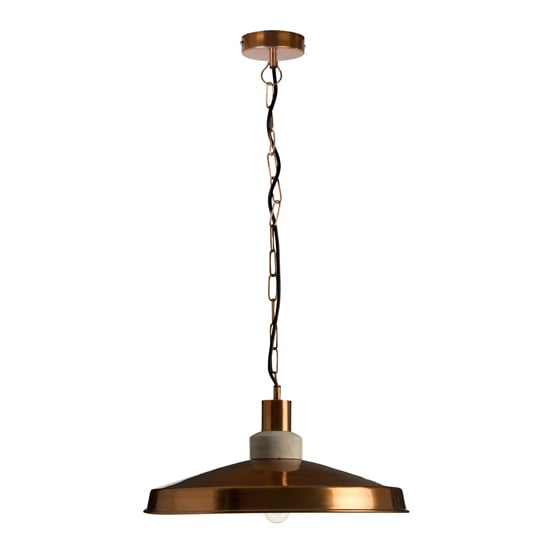 Photo of Fingsta aluminium shade pendant light in copper
