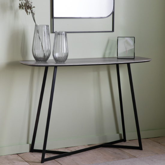 Photo of Finksburg wooden console table in light oak