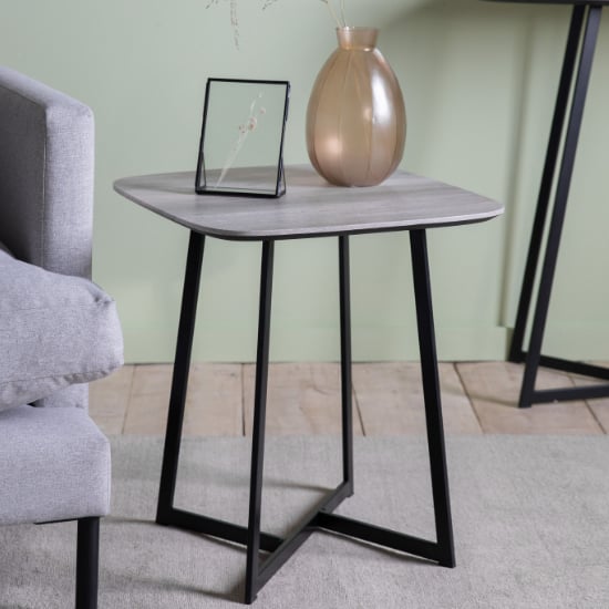 Product photograph of Finksburg Wooden Side Table In Light Oak from Furniture in Fashion
