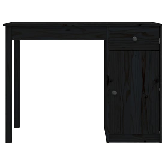 Finlay Pine Wood Laptop Desk With 1 Door 1 Drawer In Black_4
