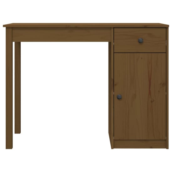 Finlay Pine Wood Laptop Desk With 1 Door 1 Drawer In Honey Brown_4