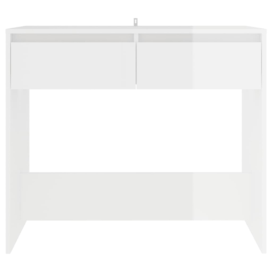 Finley High Gloss Console Table With 2 Drawers In White_3